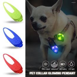 Dog Collars Pet Led Silicone Rubber Pendant Safety Flashing Glow Light Blinking Collar Luminous For Puppy Necklace