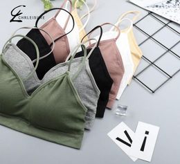 sportswear womenSolid Elastic Push Up Bra Summer Antilight Korean Style BraTop Sexy No Rims Underwear9587585