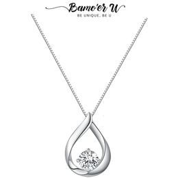U 1CT Water Drop Pendant Necklace S925 Lab Diamond Neck Chain for Women Lunxry Jewellery Gift D Colour VVS1 EX 240515