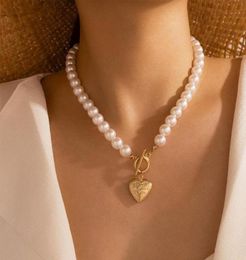 Vintage Pearl Chains Necklace Collar Statement Pendant For Women Chain On The Neck Chocker Punk Jewelry Friendship Gift Necklaces2591750