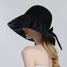 Wide Brim Hats Sun Umbrellas Women Outdoor Sunscreen Hat All Tethered Double Sided Large Brimmed Chapeau Homme Luxe