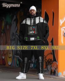 Biggmans Two Piece Sets Hoodie for Mens Casual Clothing Cosplay Art Abstract Sweater Pants Long Sleeves Plus Size Suit L9XL 240517