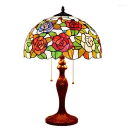 Table Lamps 16" Tiffany Roses Lamp Parlor Bed Room Restaurant Entrance Hall Luxury Wedding Decor Desk Light D42003HD