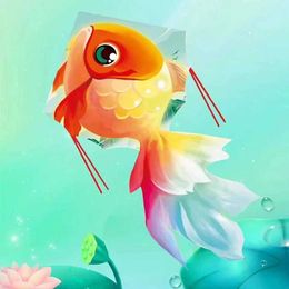 Kite Accessories Free delivery fish kit childrens flight kit outdoor toy game beach kit Weifang kit factory butterfly kit scroll WX5.21