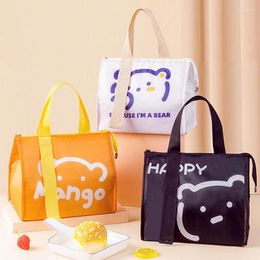 Storage Bags Portable Thermal Lunch Box For Women Kids Food Handbags Travel Picnic Pouch Insulated Cooler Bento Bag