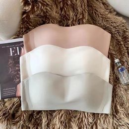 Bras Summer Strapless Bra Women Underwear Seamless Push Up Brassiere Invisible Small Chest Tube Top Anti-light Wedding Women's