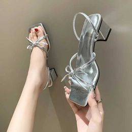 Dress Shoes High quality bow tie womens sandals for sale like hot cake shoes in 2024L2405