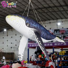 Factory direct sales suspension seat whale inflatable model marine animal whale bar mall decoration