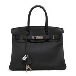 10A Bridkkin Delicate Luxury Womens Social Designer Totes Bag Shoulder Bag 30 Hand Bag t Togo Leather Black Used
