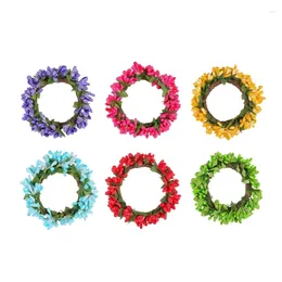 Candle Holders 367A Wedding Flower Rings Candleholders Artificial Florals Berries Wreaths For Centrepieces Table Party Decorations