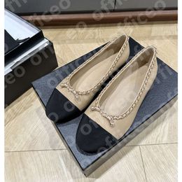 Latest Designer Casual Brand Luxury Dress Shoes Loafers Women's Fisherman Shoes Espadrilles Summer Sandals With Metal Chain Ballet Shoes Flats Half Sandal Heels