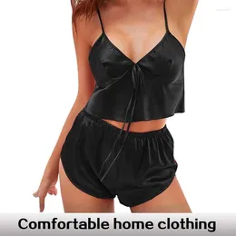 Home Clothing Summer Sexy Chemise Intimate Lingerie Female Suspender Shorts Pijamas Sleeveless Nightwear Pyjamas Set