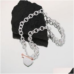 Chain New Rose Gold Sier Jewelry Bracelet Chains Link Luxury Jewellery Heart Necklaces Bracelets For Women Set Custom Men Love Arrow Otmbr