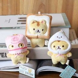 Keychains Lanyards Cartoon Bread Cat Keychians Funny Plush Bread Dog Doll Keyring For Bag Pendant Wholesale Kawaii Cat Cute Keychains For Backpack Q240521