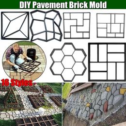 Reusable Garden Pavement Mould Garden Walk Pavement Paving Concrete Mould DIY Manually Paving Cement Brick Path Maker Road Mould