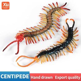 Novelty Games New Wild Insect Animals Model Large Centipede Action Figures Collection Decor Miniature Kid Education Halloween Toy Y240521