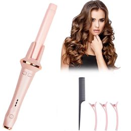 Automatic Rotating Hair Curler Stick Large Wave Curling Iron Tongs Temperature Adjustable Anion Fast Heating Styling Curlers 240521