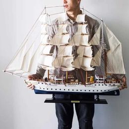 Model Set Wooden boat model decoration living room craft modern home decoration pirate boat wine cabinet office decoration birthday gift S2452196