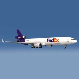 Aircraft Modle 1 100 Fedex MD-11 Freight Transport Aircraft Paper Model Assembly Simulation Organisation Collection Home Decoration Gift Display s2452089