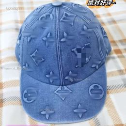 Lvse Hat Luxury Designer Hat Louiseviution Hat New Washed Denim Jacquard Baseball Cap, Unisex High-Quality Street Trend Luis Viton Hat Men And Women Trend Retro 389