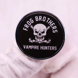 frog brothers vampire hunters badge skull brooch