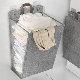 Laundry Bags Foldable Basket Wall Hanging Dirty Clothes Space-saving Waterproof Large-capacity Clothing Storage