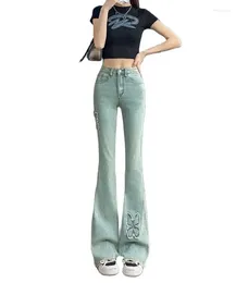 Women's Jeans Women Flare Vintage Loose Cowboy Pants Harajuku Aesthetic Baggy Denim Trousers Y2k Instagram Wide Legged