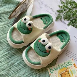 Slippers 2024 European And American Women Flax Four Seasons OK Lovely Frog Platform 3354