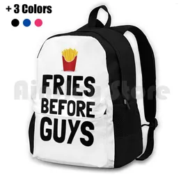Backpack Fries Before Guys Outdoor Hiking Riding Climbing Sports Bag Funny Humorous French Fry Fast Food