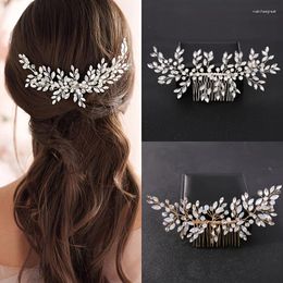 Hair Clips Crystal Rhinestone Comb Band Tiara For Women Bride Party Bridal Headband Wedding Accessories Jewellery Gift