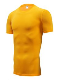 Fashion pure color Tshirt Men Short Sleeve compression tight Tshirts Shirt S 4XL Summer Clothes transportation1979757