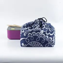 Storage Bags 10pcs Lunch Box Drawstring Bag Bento Tote Pouch Portable Children Japanese Travel Tableware