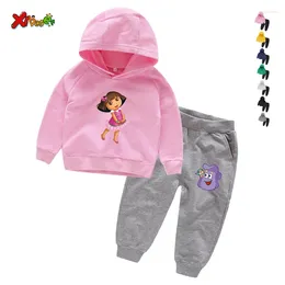 Clothing Sets Children Set Girls Spring Autumn Toddler Cartoon Casual Sports T-shirt Pants 2pcs/Set Kids Clothes Suit Tracksuits