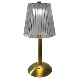 Table Lamps Crystal Diamond Lamp Metal Base El Restaurant Light Rechargeable Cordless Desk For Home Bedroom