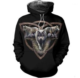 Men039s Hoodies Sweatshirts Fashion 3D Full Print Triquetra Wolfs Shirt Hoodie Zipper Top1068209