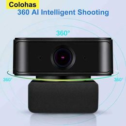 Webcams 2MP 1080P 360 degree AI Face Follow automatic tracking USB network camera P2P free video digital camera online teaching board J240518