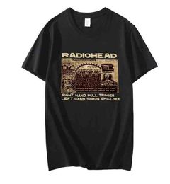 Fashion Radiohead Vintage T Shirt Hip Hop Rock Band for Unisex Tshirts Music Album Print Tshirt Punk Men039s Harajuku Streetw8075903