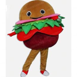 2024 New Halloween Hamburger Mascot Costume Carnival Outfit Adults Size Christmas Birthday Party Outdoor Dress Up Promotional Props