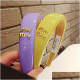 Headbands Esigner Candy Color Womens Girls Letter Printing Hair Accessories High Quality Hairbands Mti Options Drop Delivery Jewelry H Otenr