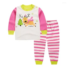 Clothing Sets 2024 Autumn Baby Girls Boys Deer Suits Infant/born Clothes Kids T Shirt Pants 2Pcs Children Christmas Gift