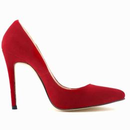 Dress Shoes Women Sexy Pumps Fashion Classic 11cm Pointed Toes High Heels Ladies Elegant Stilettos Thin Heel Jazz Dance Party Wedding Shoes H240521