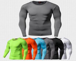 Designer New arrival Quick Dry Compression Shirt Long Sleeves Training tshirt Summer Fitness Clothing Solid Colour Bodybuild Gym fit6503485