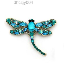 European and American High-grade Diamond Dragonfly Brooch Electroplating Alloy Retro Animal Womens Clothing Accessories Pin Batch 6XM9