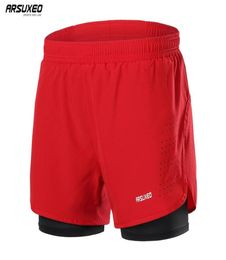 ARSUXEO Men s Running Shorts Outdoor Sports Training Exercise Jogging Gym Fitness 2 in 1 with Longer Liner Quick dry B179 2206278266115