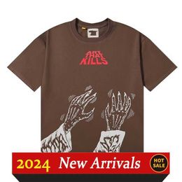 2024 New Designer Mens t Shirts Print Student Reversible Tee Zombie Tokyo Gd Glitch Tie Dye Men Casual Shirt and Short Loose Silk Tees Tshirt 52AY