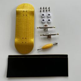 34mm Fingerboard Set Professional Wooden Deck Upgraded Single Axle Truck CNC Wheels Complete Mini Finger Skateboard