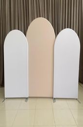 Other Event Party Supplies Custom Arch Backdrops Pink Blue Beige White Birthday Decoration Banner Covers With Stands1432762