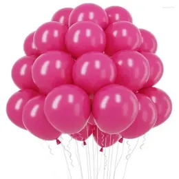 Party Decoration 10pcs Rose Red Bright And Vibrant Matte Latex Balloons For Birthday Baby Shower Wedding Anniversary Decorations