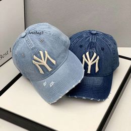 baseball cap Ball Caps Brand MY Embroidered Washed Denim Baseball Cap for Men High Quality Black Vintage Y2k Dad Hats Gorras Hombre 230909 7cb