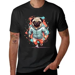 Men's Polos Pug Dog Streetwear Aesthetic Fitness Style T-Shirt Customs Boys Animal Print Sports Fans Clothing Men